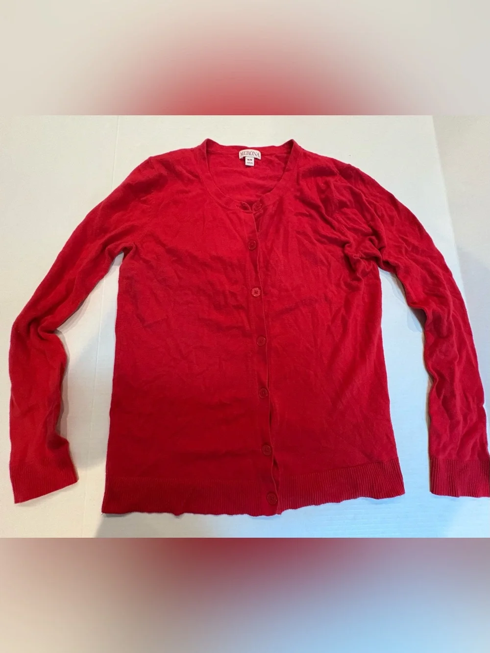 Merona Red Classic Button Cardigan